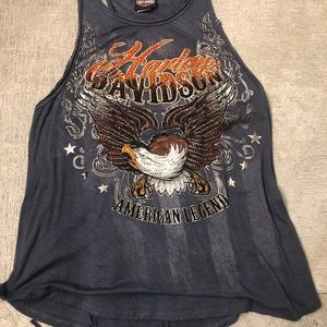 Women’s Sassy embellished Harley Davidson Tank Top